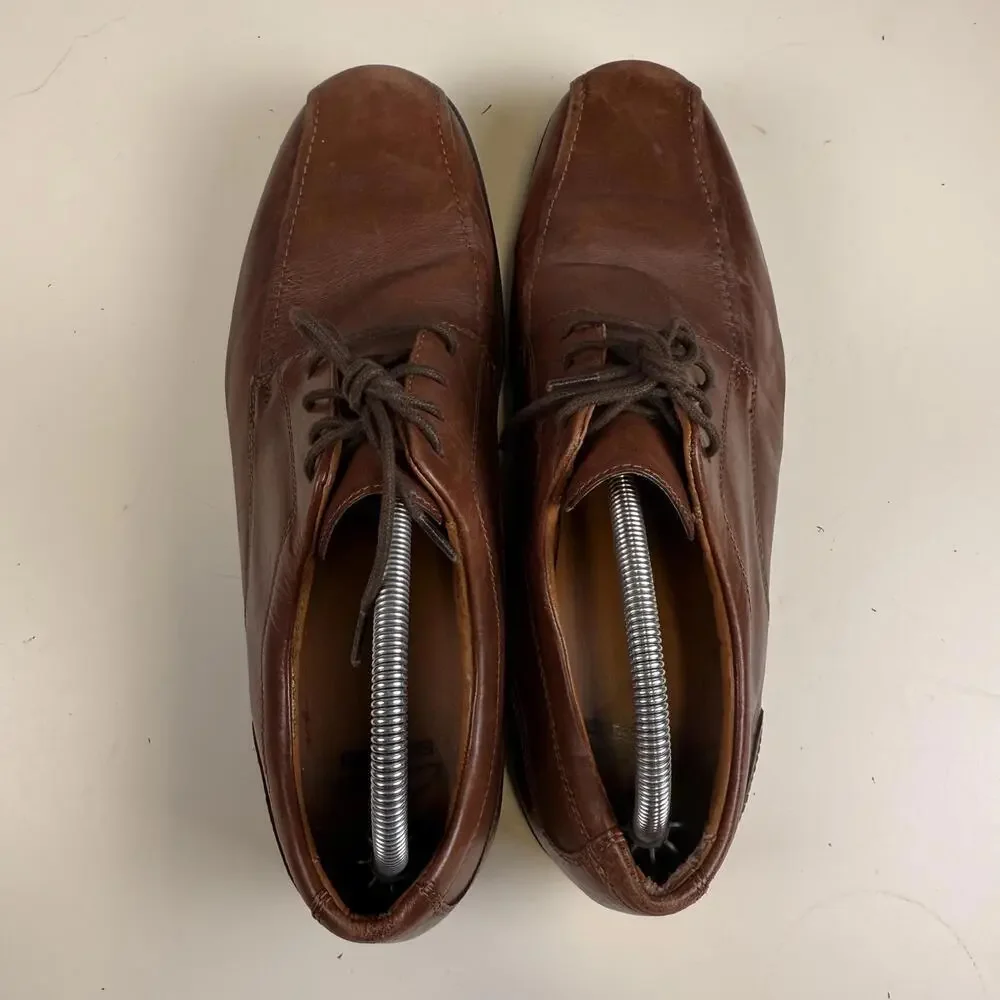 Clarks Tilden Walk Mens Bike Brown Leather Oxford Dress Shoes Size 11